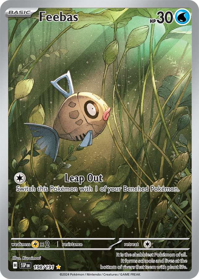 Carta Individual Pokémon Feebas Illustration Rare 198/191, Trainer, set Surging Sparks- Thunder Cards México