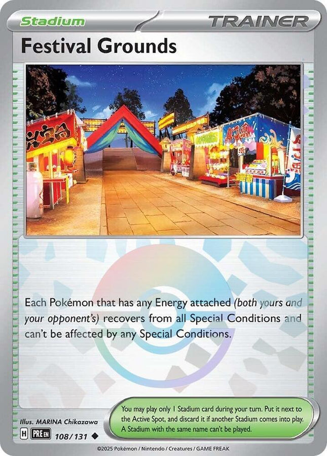 Carta Individual Pokémon Festival Grounds 108/131 , set Prismatic Evolutions, Thunder Cards México