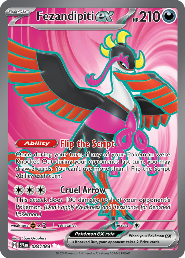 Fezandipiti EX  Ultra Rare (UR)- 084/064 - SV: Shrouded Fable (SFA)