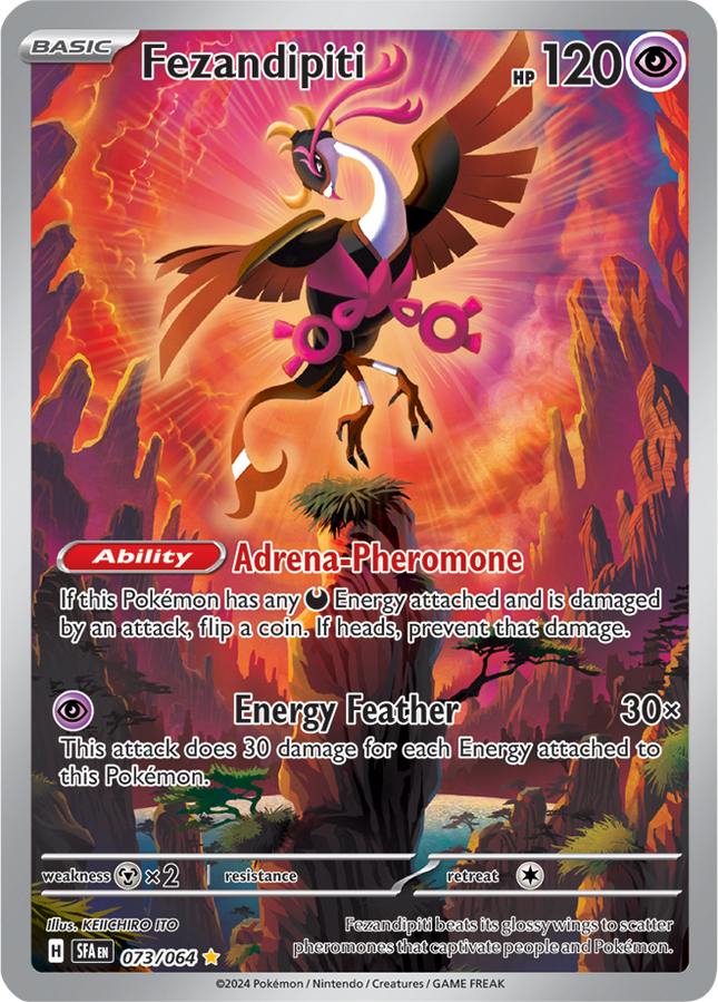 Carta Pokémon Fezandipiti 073/064 del set Shrouded Fable de Pokémon TCG en Thunder Cards
