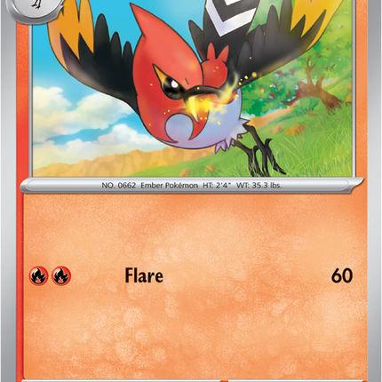 Carta Individual Pokémon Fletchinder 013/088, Stage 1 Pokémon 90 HP, set Perfect Order, Ilustración de Samiyoshi Kizuki - Thunder Cards México