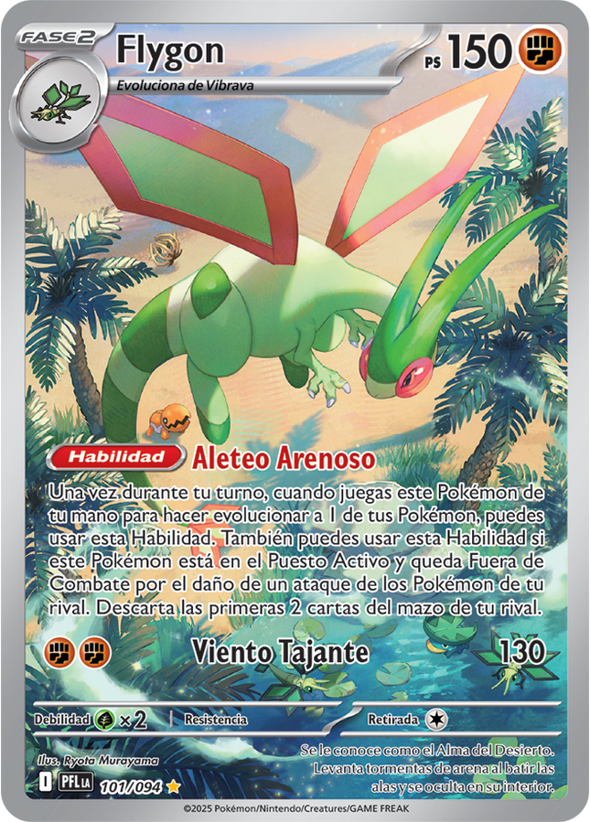 Carta Individual Pokémon Flygon Illustration Rare 101/167, Trainer, set Phantasmal Flames - Thunder Cards México, carta en Español