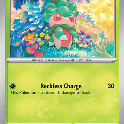 Carta individual Pokémon Fomantis 003/084, set Pitch Black, en Thunder Cards México