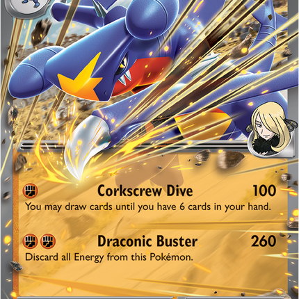 Carta Individual Pokémon Cynthia's Garchomp EX 104/182 , set Destined Rivals Thunder Cards México