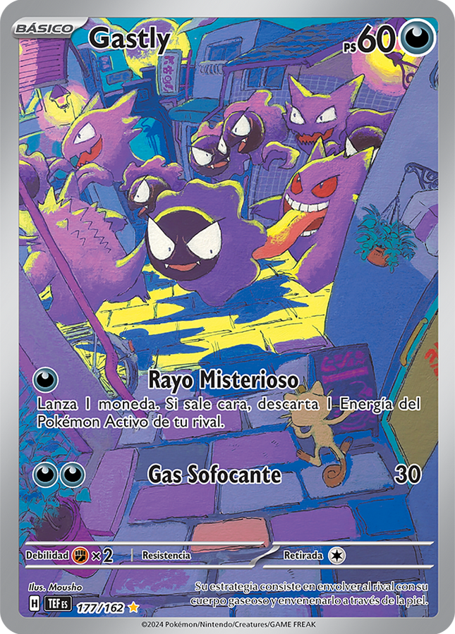 Carta Pokémon Gastly (IR) 177/162 del set Temporal Forces de Pokémon TCG en Thunder Cards