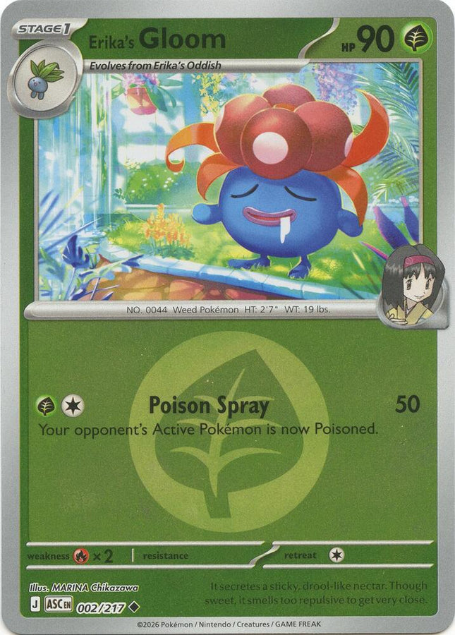 Carta Pokémon Erika's Gloom 002/217 - Ascended Heroes - Thunder Cards