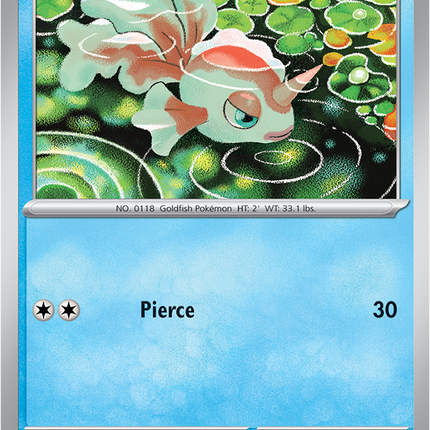 Carta individual Pokémon Goldeen 013/084, set Pitch Black, en Thunder Cards México
