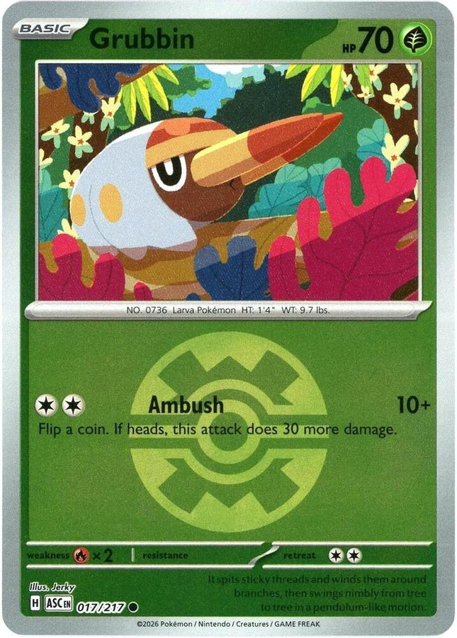 Carta Pokémon Grubbin 017/217 - Ascended Heroes - Thunder Cards