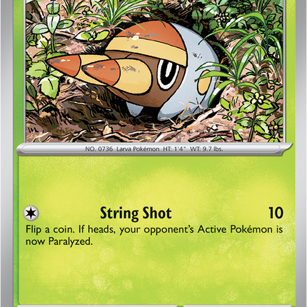Carta individual Pokémon Grubbin 002/084, set Pitch Black, en Thunder Cards México