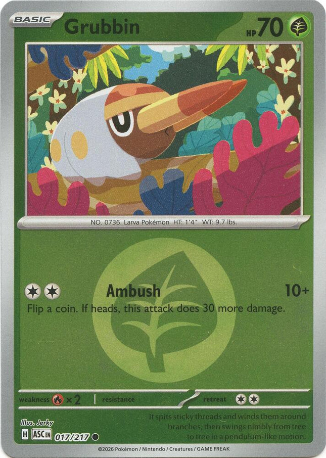 Carta Pokémon Grubbin 017/217 - Ascended Heroes - Thunder Cards