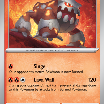 Carta individual Pokémon Heatran 007/084, set Pitch Black, en Thunder Cards México