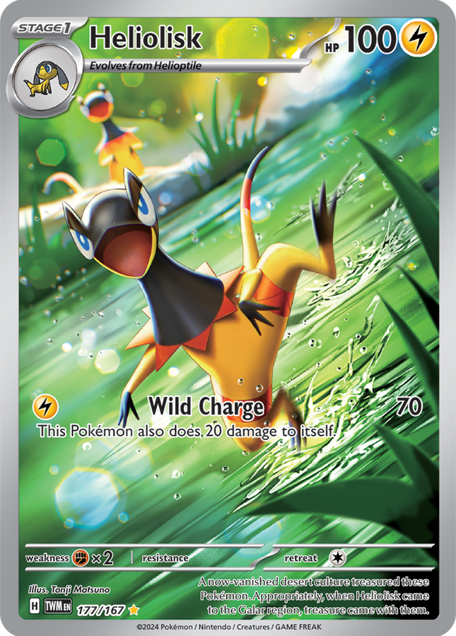 Carta Individual Pokémon Heliolisk Illustration Rare 177/167, Trainer, set Twilight Masquerade - Thunder Cards México
