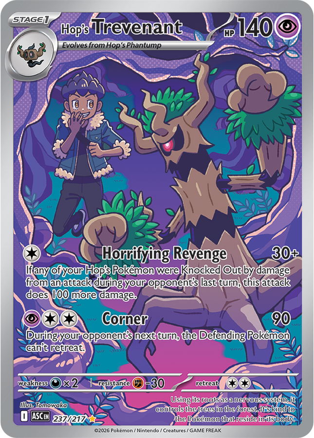 Carta Pokémon Hop's Trevenant (IR) 237/217 del set Ascended Heroes de Pokémon TCG en Thunder Cards