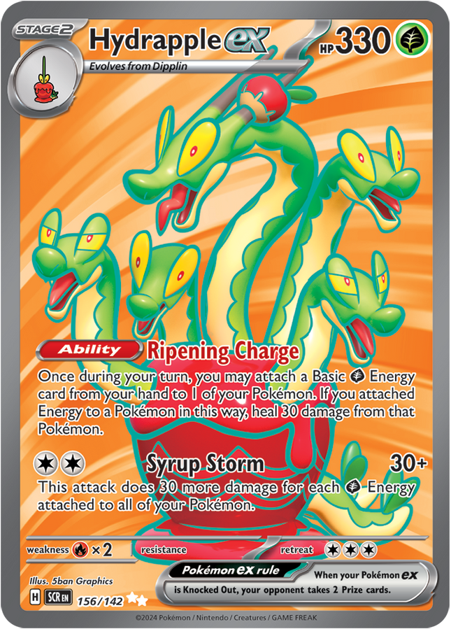 Carta Pokémon Hydrapple EX Ultra Rare (UR) 156/142 del set Stellar Crown de Pokémon TCG en Thunder Cards