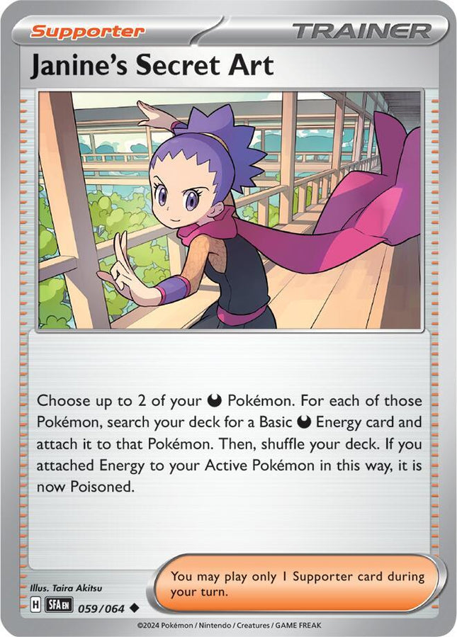 Carta Pokémon Janine's Secret Art 059/064 del set Shrouded Fable de Pokémon TCG en Thunder Cards