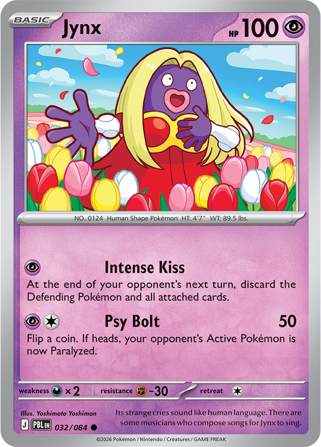 Carta individual Pokémon Jynx 031/084, set Pitch Black, en Thunder Cards México 