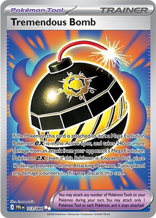 Carta individual Pokémon Tremendous Bomb 113/084, set Pitch Black, en Thunder Cards México 