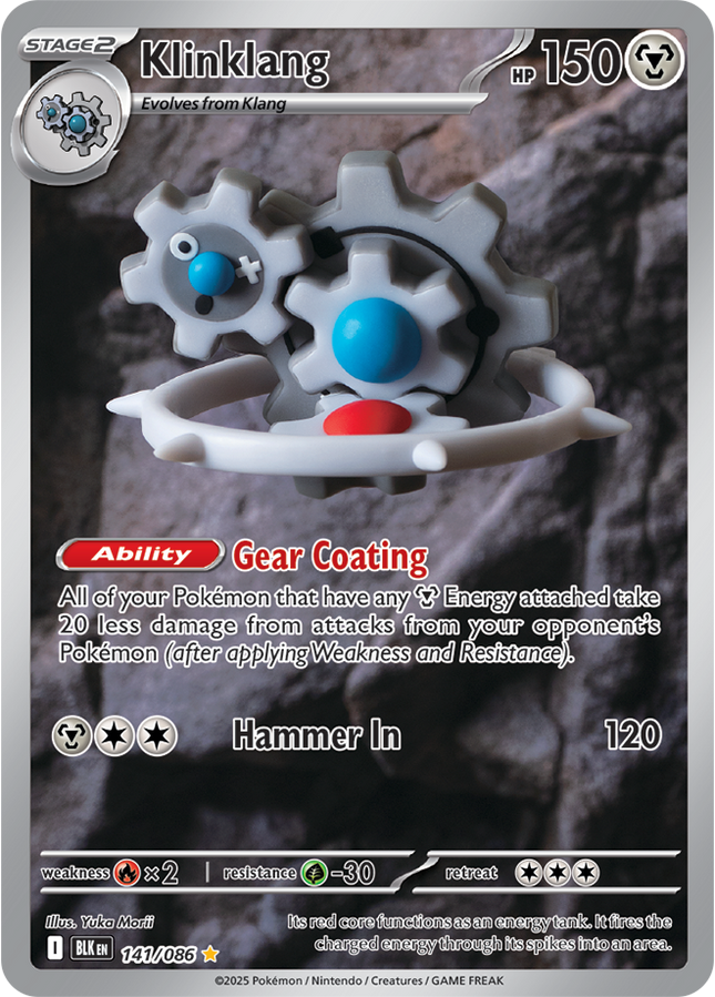 Carta Pokémon Klinklang (IR) 141/086 del set Black Bolt de Pokémon TCG en Thunder Cards