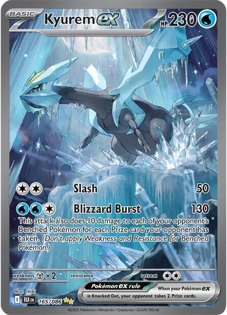 Carta Pokémon Kyurem EX (SIR) 165/086 del set Black Bolt de Pokémon TCG en Thunder Cards