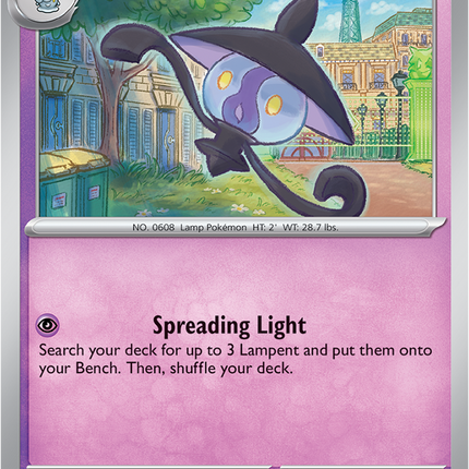 Carta individual Pokémon Lampent 037/084, set Pitch Black, en Thunder Cards México
