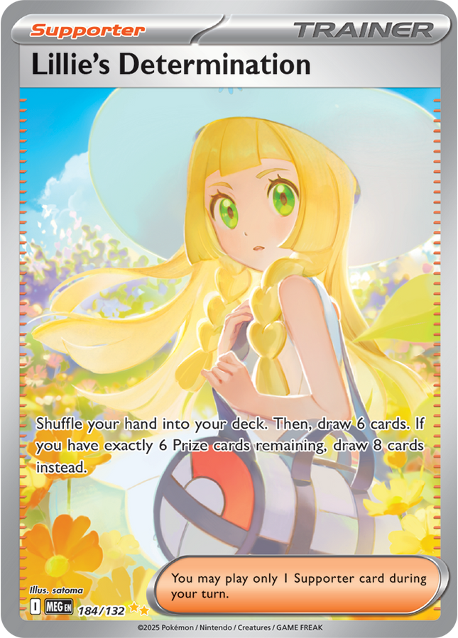 Lillie's Determination Special Illustration Rare (SIR)- 184/132 - ME01: Mega Evolution (MEG)