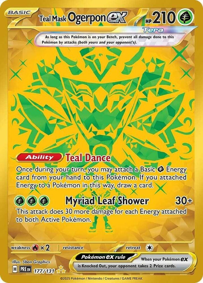 Teal Mask Ogerpon EX HR - 177/131 - SV: Prismatic Evolutions (PRE)