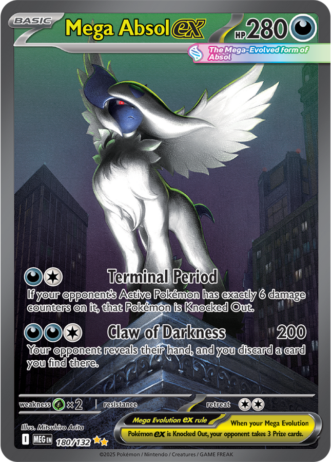 Carta Pokémon Mega Absol EX Special Illustration Rare (SIR) 180/132 del set Mega Evolution de Pokémon TCG en Thunder Cards