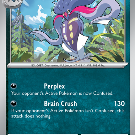 Carta individual Pokémon Malamar 052/084, set Pitch Black, en Thunder Cards México