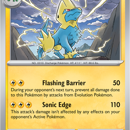 Carta individual Pokémon Manectric 023/084, set Pitch Black, en Thunder Cards México 
