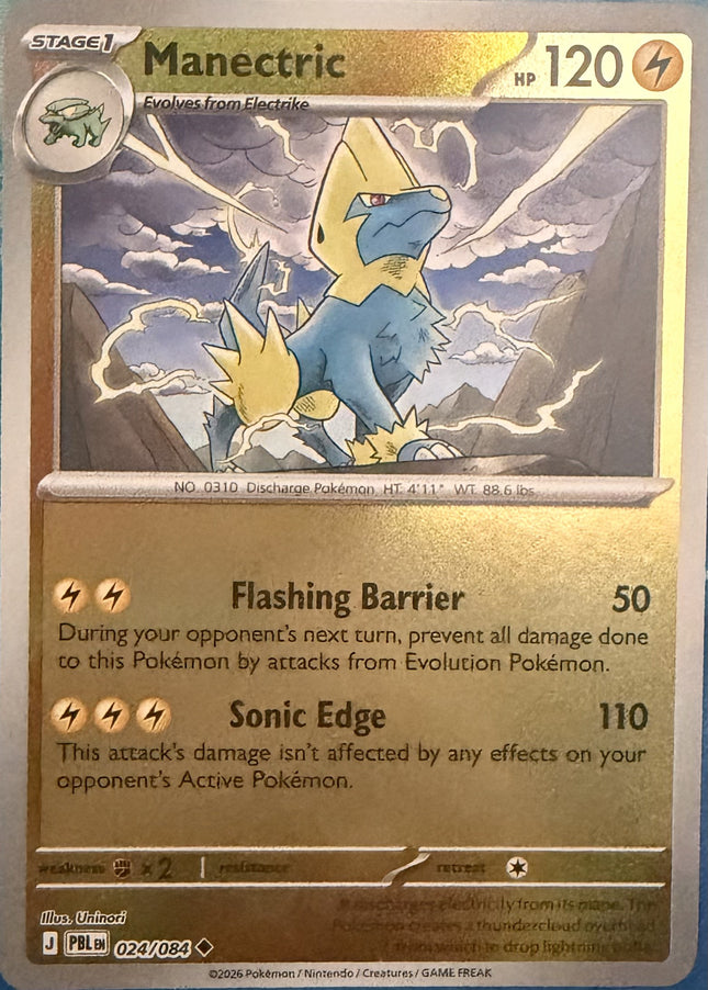 Carta individual Pokémon Manectric 023/084, set Pitch Black, en Thunder Cards México Reverse