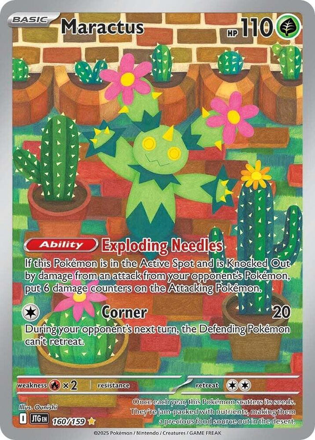 Carta Individual Pokémon Maractus Illustration Rare 160/159, Trainer, set Journey Together - Thunder Cards México