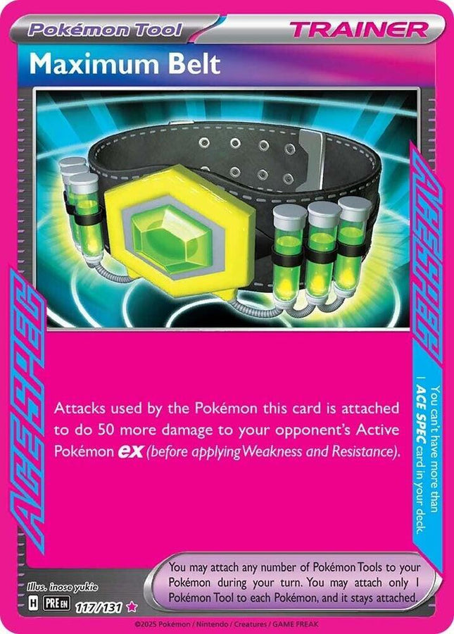 Carta Pokémon Maximum Belt 117/131 del set Prismatic Evolutions TCG en Thunder Cards México