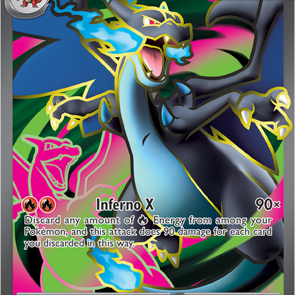 Carta Individual Pokémon Mega-Charizard X EX Ultra Rare 109/094, Trainer, set Phantasmal Flames, Ilustración detakuyoa - Thunder Cards México