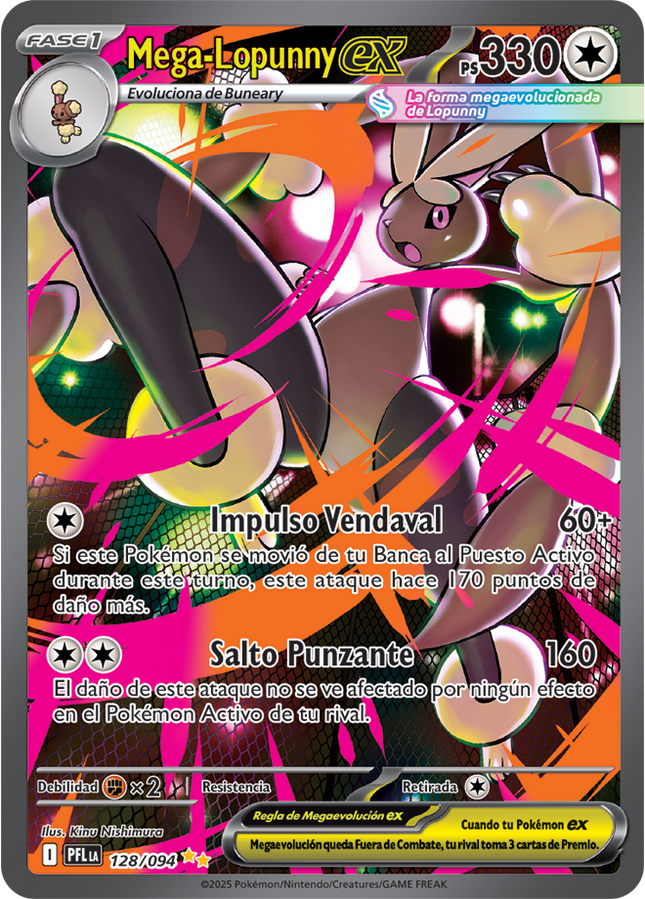 Mega Lopunny EX SIR - 128/094 - ME02: Phantasmal Flames (PFL) ESPAÑOL