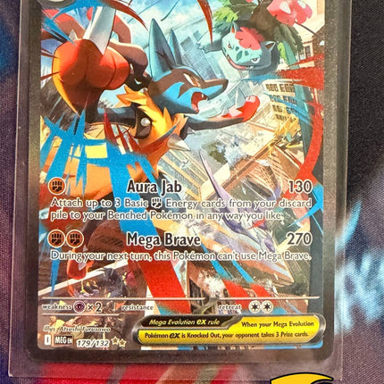 Carta Pokémon Mega Lucario EX Alterno 179/132 - Mega Evolutions - Thunder Cards
