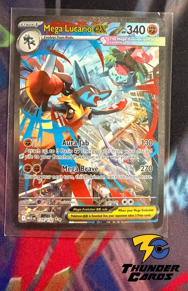 Carta Pokémon Mega Lucario EX Alterno 179/132 - Mega Evolutions - Thunder Cards