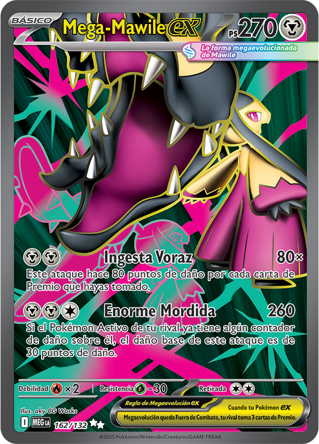 Mega Mawile EX FA - 162/132 - ME01: Mega Evolution (MEG) ESPAÑOL
