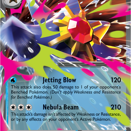 Carta Individual Pokémon Mega Starmie EX 021/088, Stage 1 Pokémon 330 HP, set Perfect Order, Ilustración de 5ban Graphics - Thunder Cards México