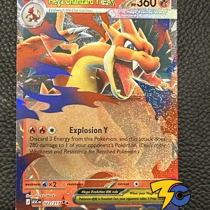 Carta Pokémon Mega Charizard Y EX 022/217 - Ascended Heroes - Thunder Cards
