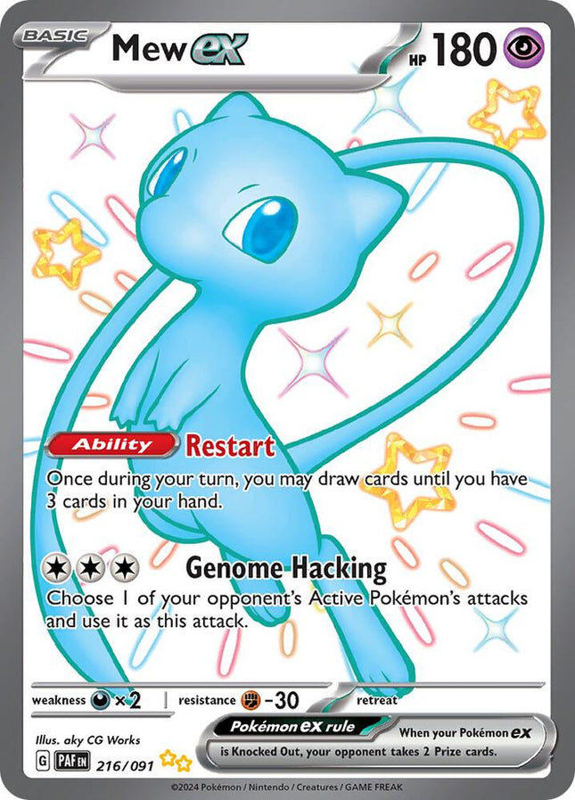 Carta Pokémon Mew EX Shiny (UR) 216/091 del set Paldean Fates de Pokémon TCG en Thunder Cards