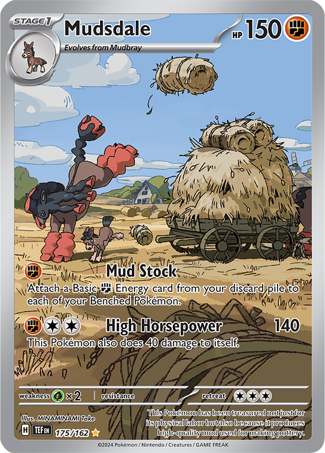 Carta Pokémon Mudsdale (IR) 175/162 del set Temporal Forces de Pokémon TCG en Thunder Cards