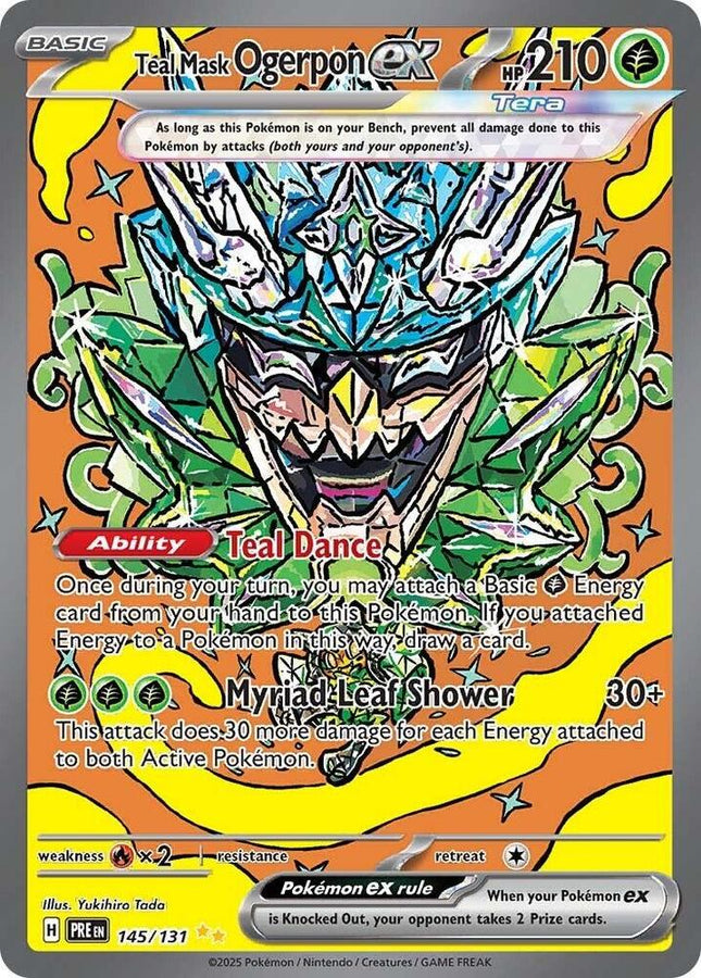 Teal Mask Ogerpon EX - 145/131 - SV: Prismatic Evolutions (PRE)