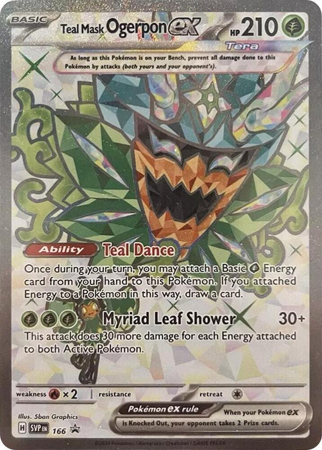 Teal Mask Ogerpon EX PROMO - 166 - SV: Scarlet & Violet Promo Cards (SVP)