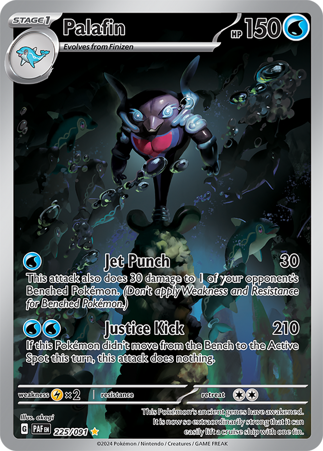 Carta Individual Pokémon Palafin Illustration Rare 225/091, Trainer, set Paldean Fates - Thunder Cards México