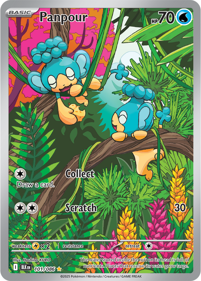 Carta Pokémon Panpour (IR) 101/086 del set Black Bolt de Pokémon TCG en Thunder Cards