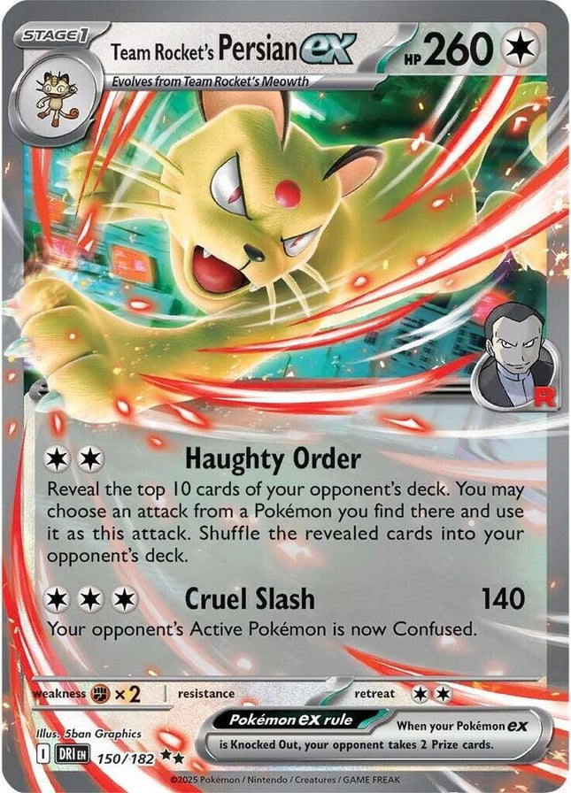 Team Rocket's Persian EX - 150/182 - SV10: Destined Rivals (DRI)