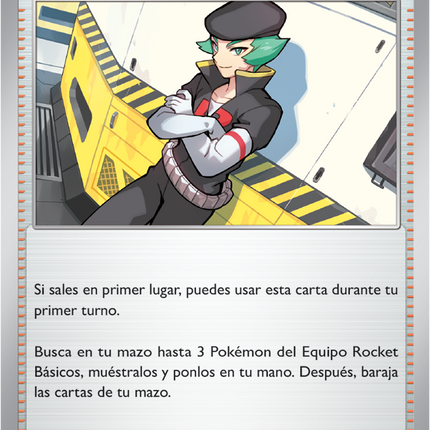 Carta Individual Pokémon Trainer Protón del Equipo Rocket 208/217, Supporter Trainer, set Ascended Heroes,  Thunder Cards México, Carta en Español