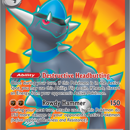 Carta Individual Pokémon TCG Rampardos EX 100/084, set Pitch Black, en Thunder Cards México