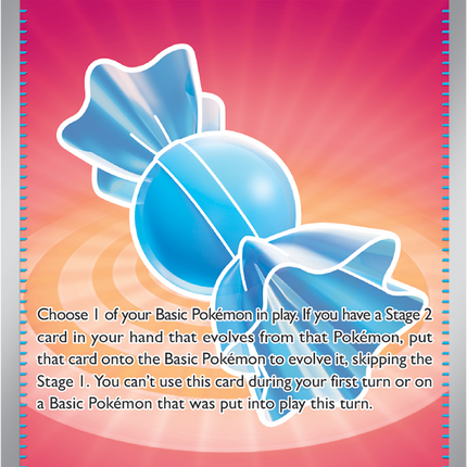 Carta Individual Pokémon Trainer Rare Candy 175/132, Item Trainer, set Mega Evolution, Ilustración de Studio Bora Inc. - Thunder Cards México