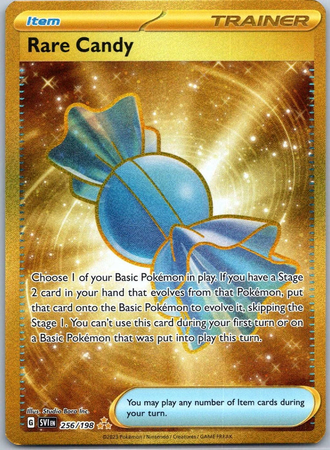 Carta Individual Pokémon Trainer Rare Candy 256/198, Item Trainer, set Scarlet & Violet, Ilustración de Studio Bora Inc. - Thunder Cards México